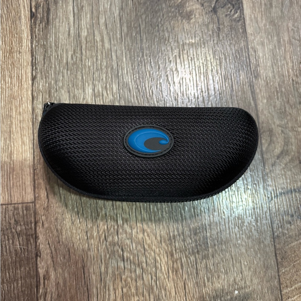 Costa Black Sunglasses Case with Blue Logo and eyeglass cloth